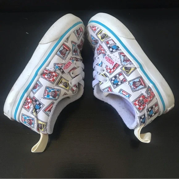 Vans X Where Is Waldo? Postage Era Elastic Lace Sneakers, Size 4.5 Toddler - Picture 5 of 10